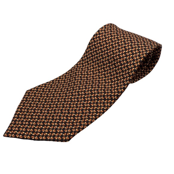 Salvatore Ferragamo Black & Brown Geometric Motif Made in Italy Like New